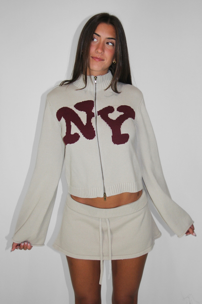 Load image into Gallery viewer, New York Knit Zip Up