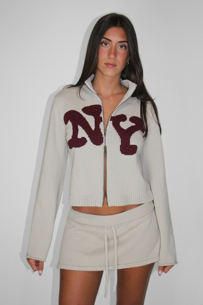 Load image into Gallery viewer, New York Knit Zip Up