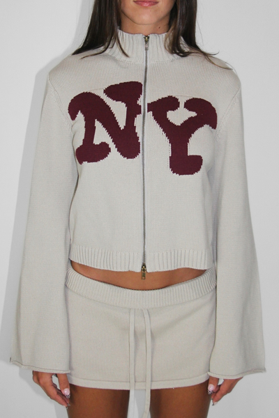 Load image into Gallery viewer, New York Knit Zip Up
