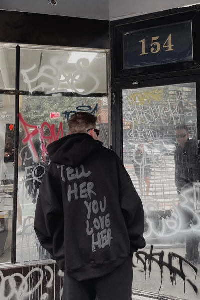 Load image into Gallery viewer, Tell Her You Love Her Hoodie in Black