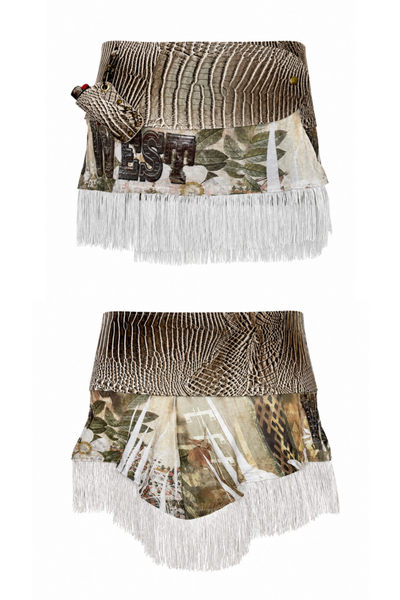 Load image into Gallery viewer, BELTED MINI — TAUPE CROC / WILD WEST