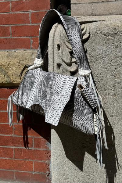 Load image into Gallery viewer, The Fringe Flap Bag in Viper