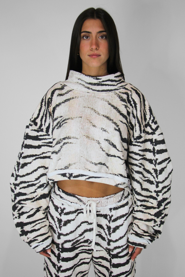 The Zebra Mock Neck French Terry