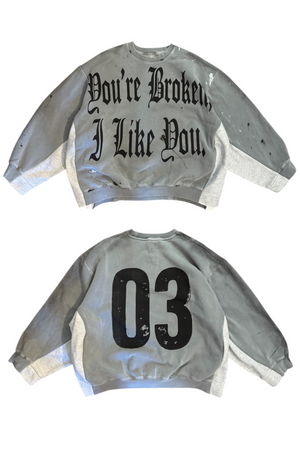 03: BROKEN CREWNECK SAGE