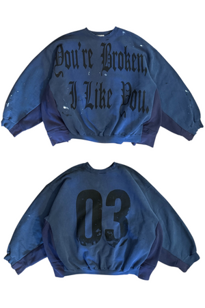 03: BROKEN CREWNECK NAVY