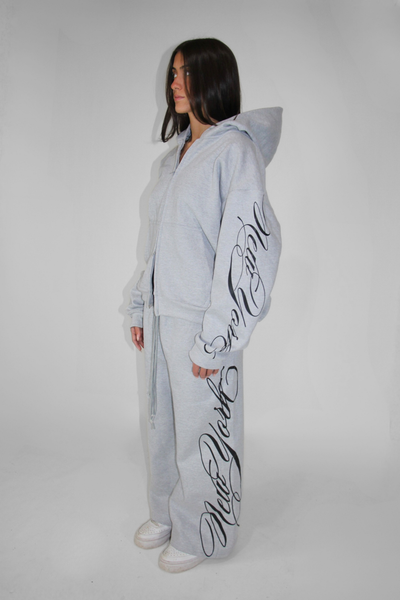 Load image into Gallery viewer, Double Zip Hoodie in Gray