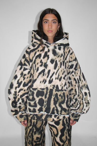 Load image into Gallery viewer, The Leopard Hoodie French Terry