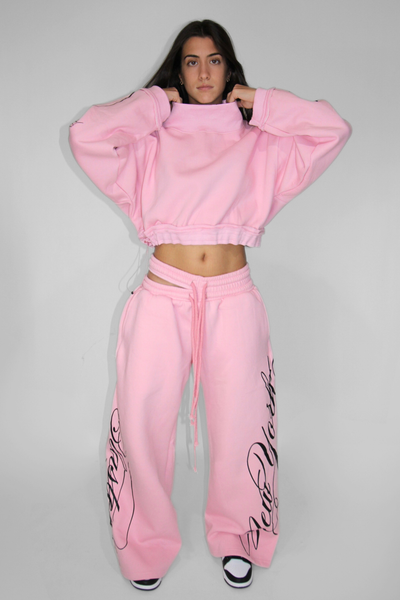 Load image into Gallery viewer, Split Waist Sweats in Pink
