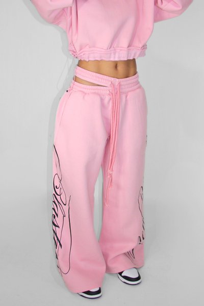 Load image into Gallery viewer, Split Waist Sweats in Pink