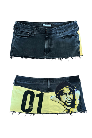 Micro Mini Denim Ice Cube (Size 30)