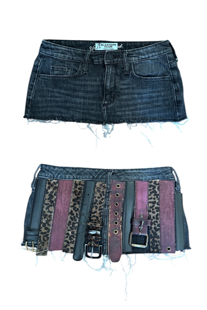Micro Mini Belt Skirt (Size 23)