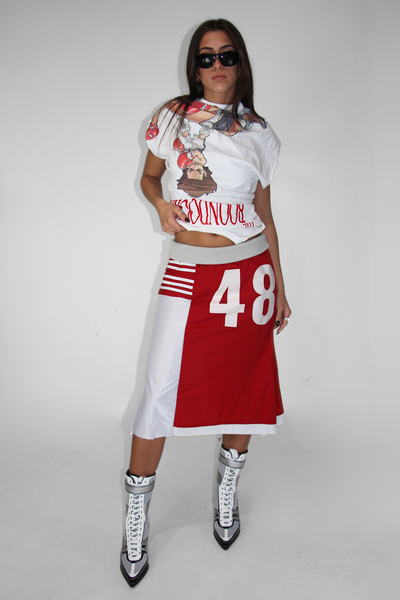 Load image into Gallery viewer, RECONSTRUCTED JERSEY SKIRT 01