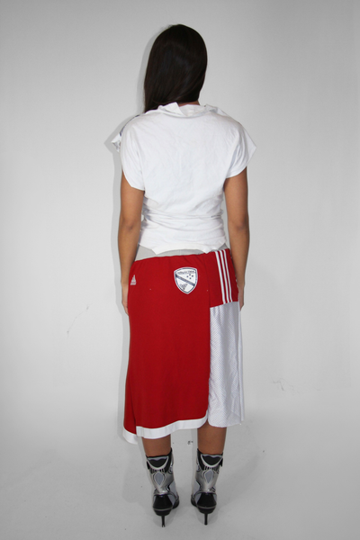 Load image into Gallery viewer, RECONSTRUCTED JERSEY SKIRT 01