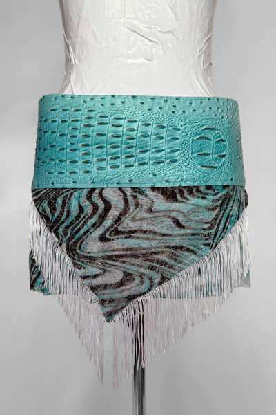 Load image into Gallery viewer, BELTED MINI — ICEY CROC / DRAPE