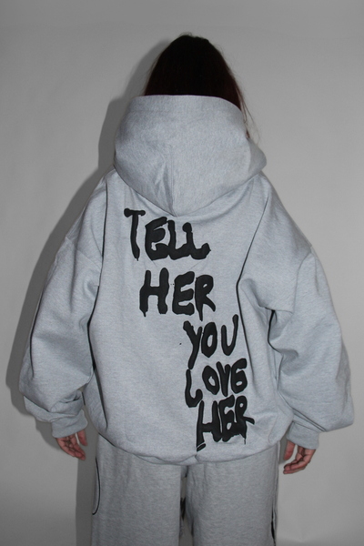 Load image into Gallery viewer, Tell Her You Love Her Hoodie in Gray (PREORDER)