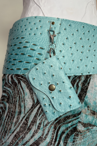 Load image into Gallery viewer, BELTED MINI — ICEY CROC / DRAPE