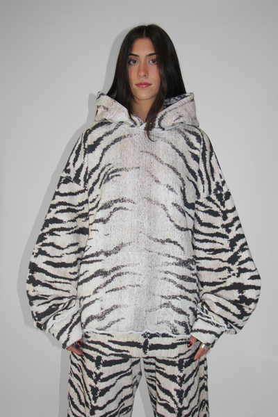 Load image into Gallery viewer, The Zebra Hoodie French Terry