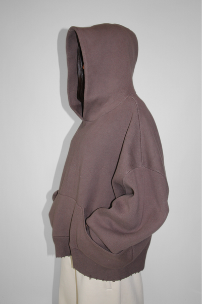 Load image into Gallery viewer, Slouchy Knit Hoodie in Truffle