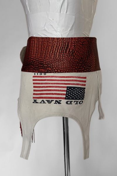 Load image into Gallery viewer, BELTED MINI — RED CROC / BOARDWALK