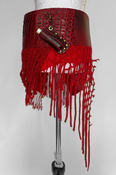 Load image into Gallery viewer, BELTED MINI — RUBY CROC / BELLINI