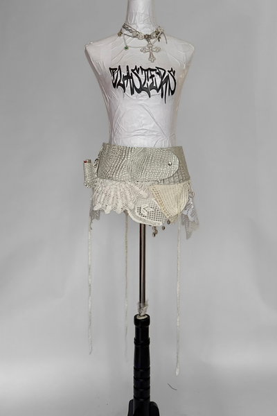 Load image into Gallery viewer, BELTED MINI — WHITE CROC / PEARL