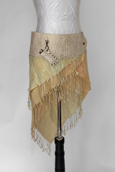Load image into Gallery viewer, BELTED MINI — IVORY CROC / DUNE