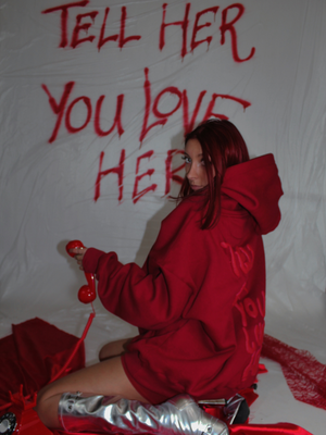 Tell Her You Love Her Hoodie in Brick