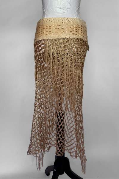 Load image into Gallery viewer, BELTED MINI — CREAM CROC / 14 KARAT