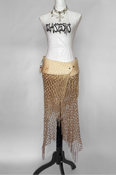 Load image into Gallery viewer, BELTED MINI — CREAM CROC / 14 KARAT