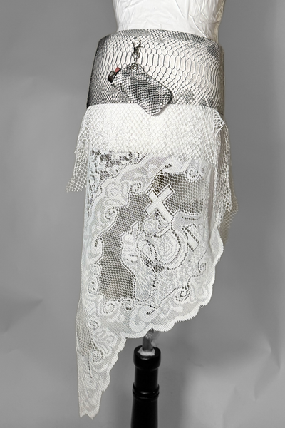Load image into Gallery viewer, BELTED SKIRT — VIPER / TIL DEATH 02