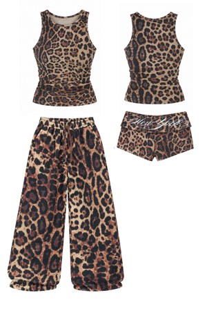 Waffle Knit Tank in Leopard