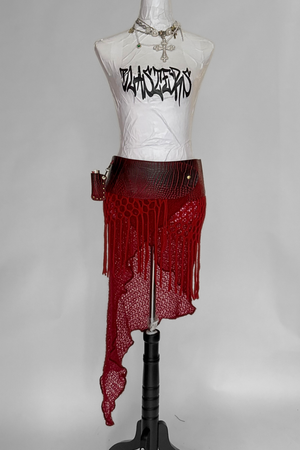 BELTED MINI — RUBY CROC / SANGRIA