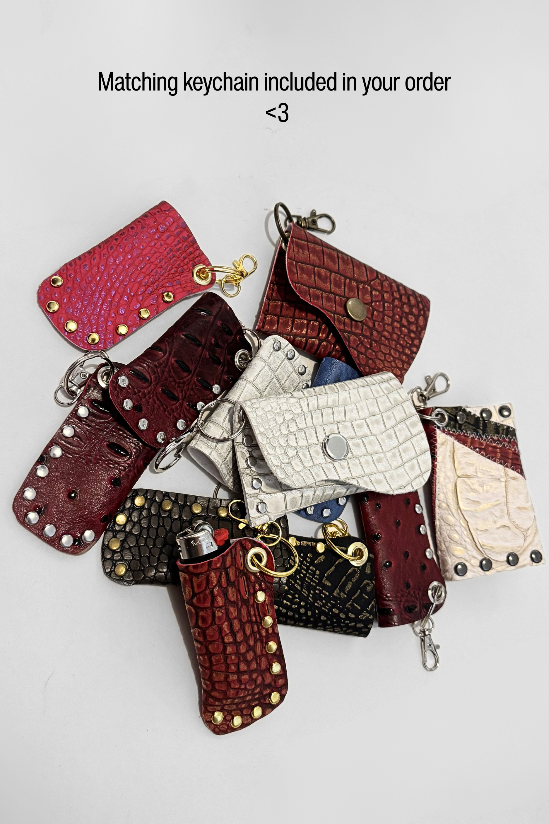 BELTED MINI — RED CROC / LEOPARD FRINGE