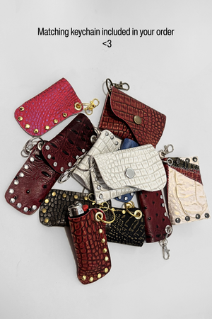 BELTED MINI — HOT PINK CROC / RECLAIMED LEATHER