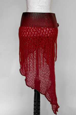 BELTED MINI — RUBY CROC / SANGRIA