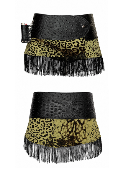 Load image into Gallery viewer, BELTED MINI — BLACK CROC / MIRAGE
