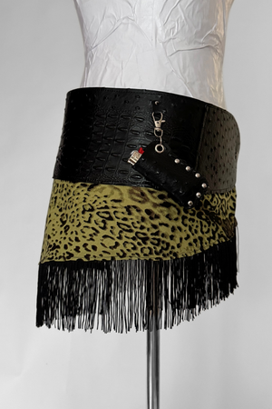 BELTED MINI — BLACK CROC / MIRAGE