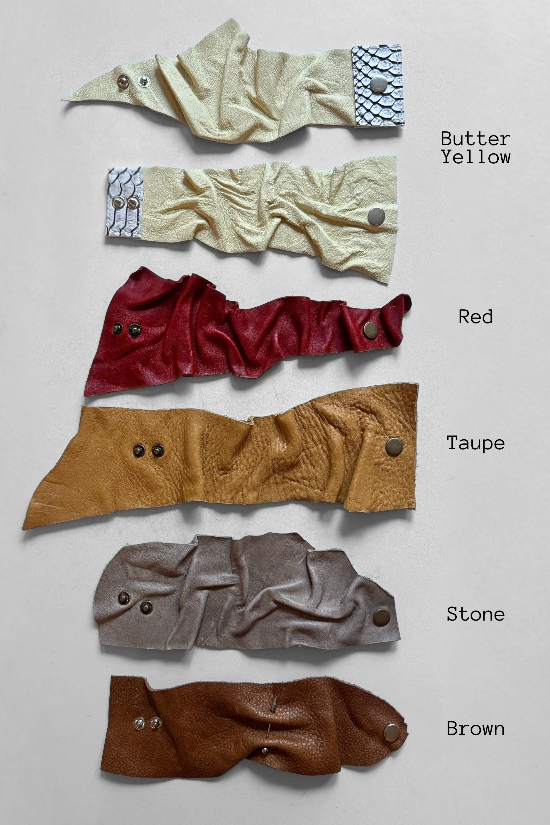 Molded Leather Cuff Bracelet