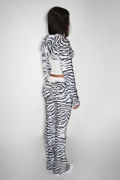 Load image into Gallery viewer, Zebra Velour Sculpting Hoodie
