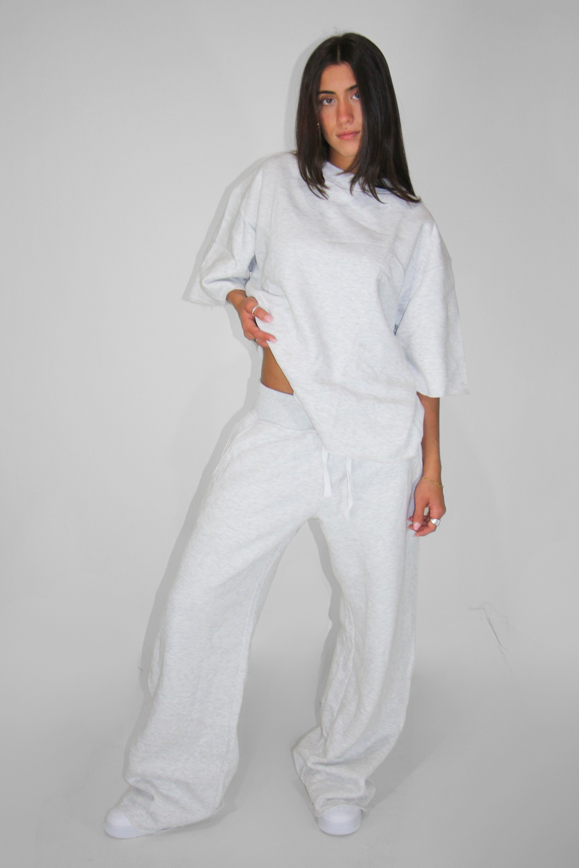 Baggy Sweats in Light Heather