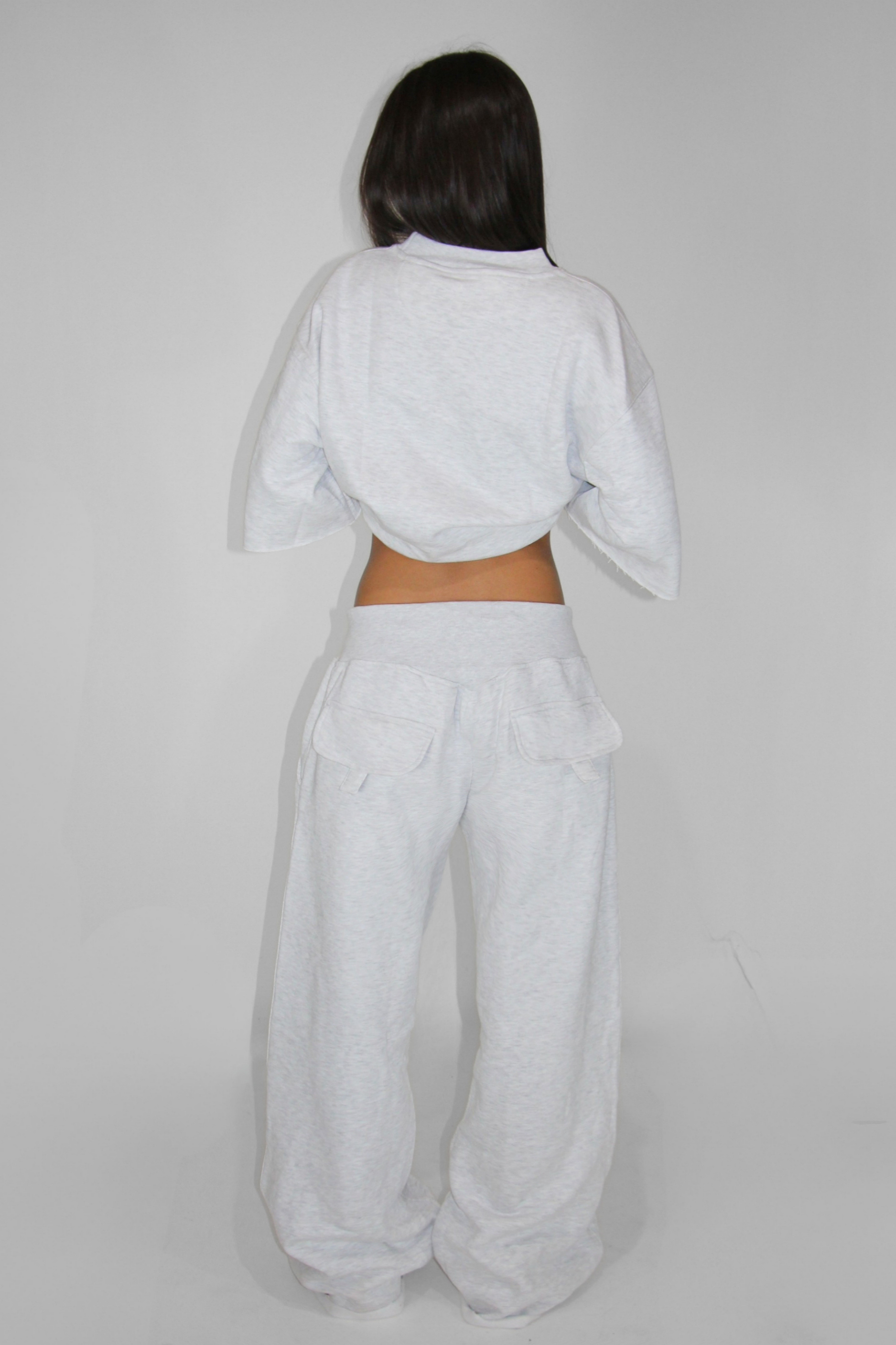 Baggy Sweats in Light Heather