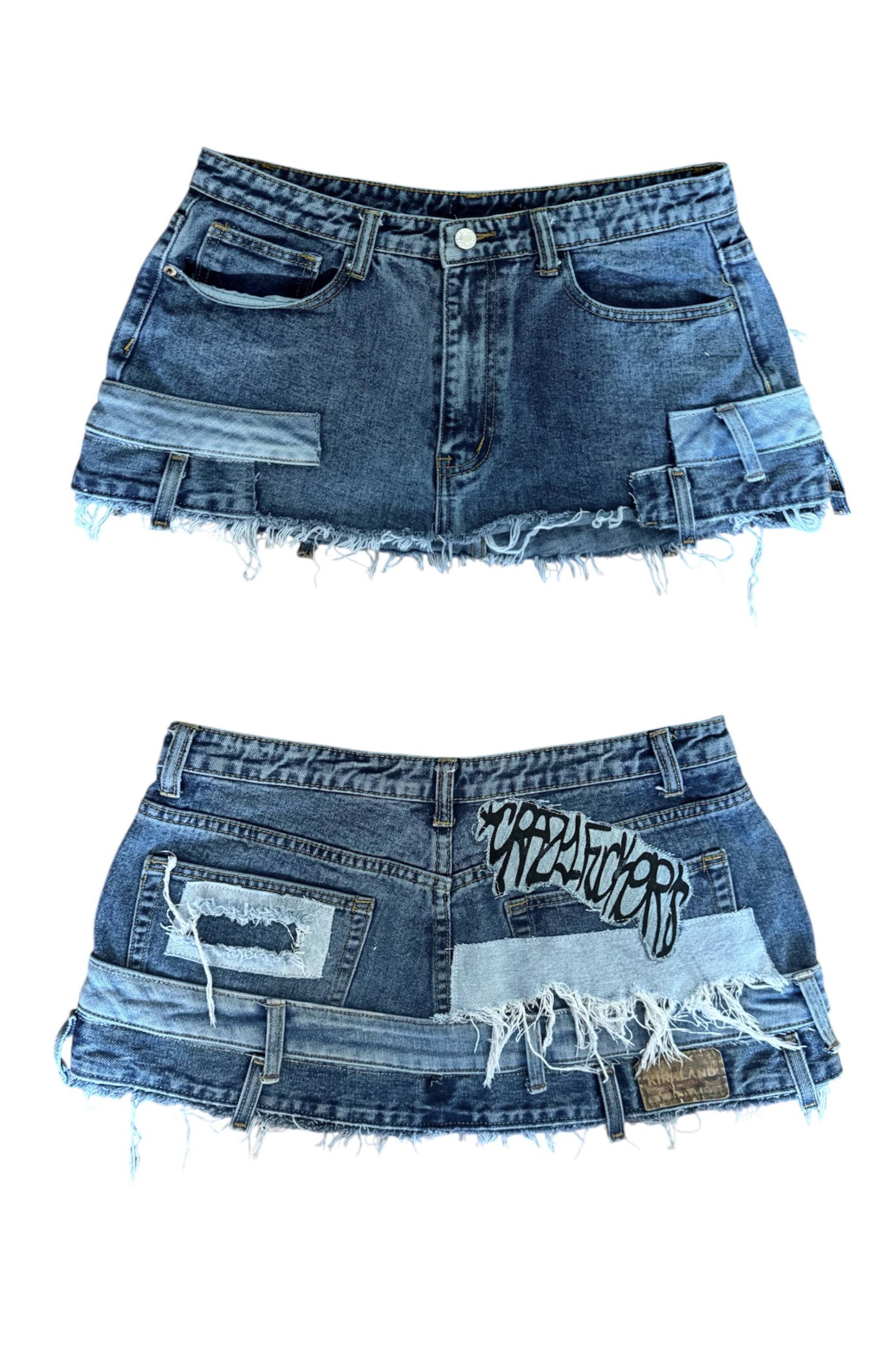 Micro Mini Denim Crazy F*ckers (Size 28)
