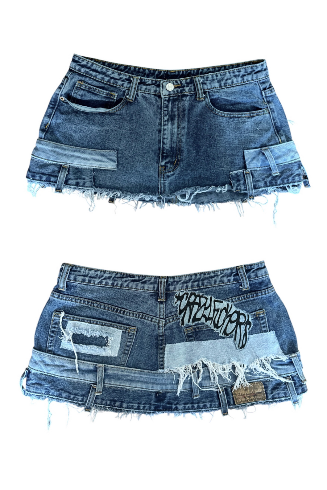Micro Mini Denim Crazy F*ckers (Size 28)