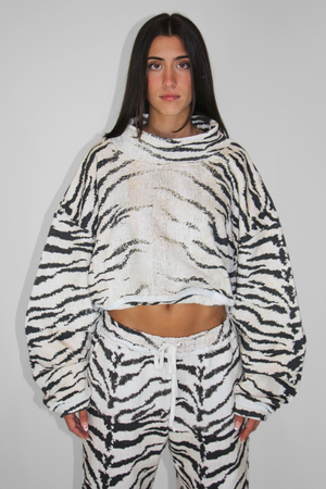 The Zebra Mock Neck French Terry