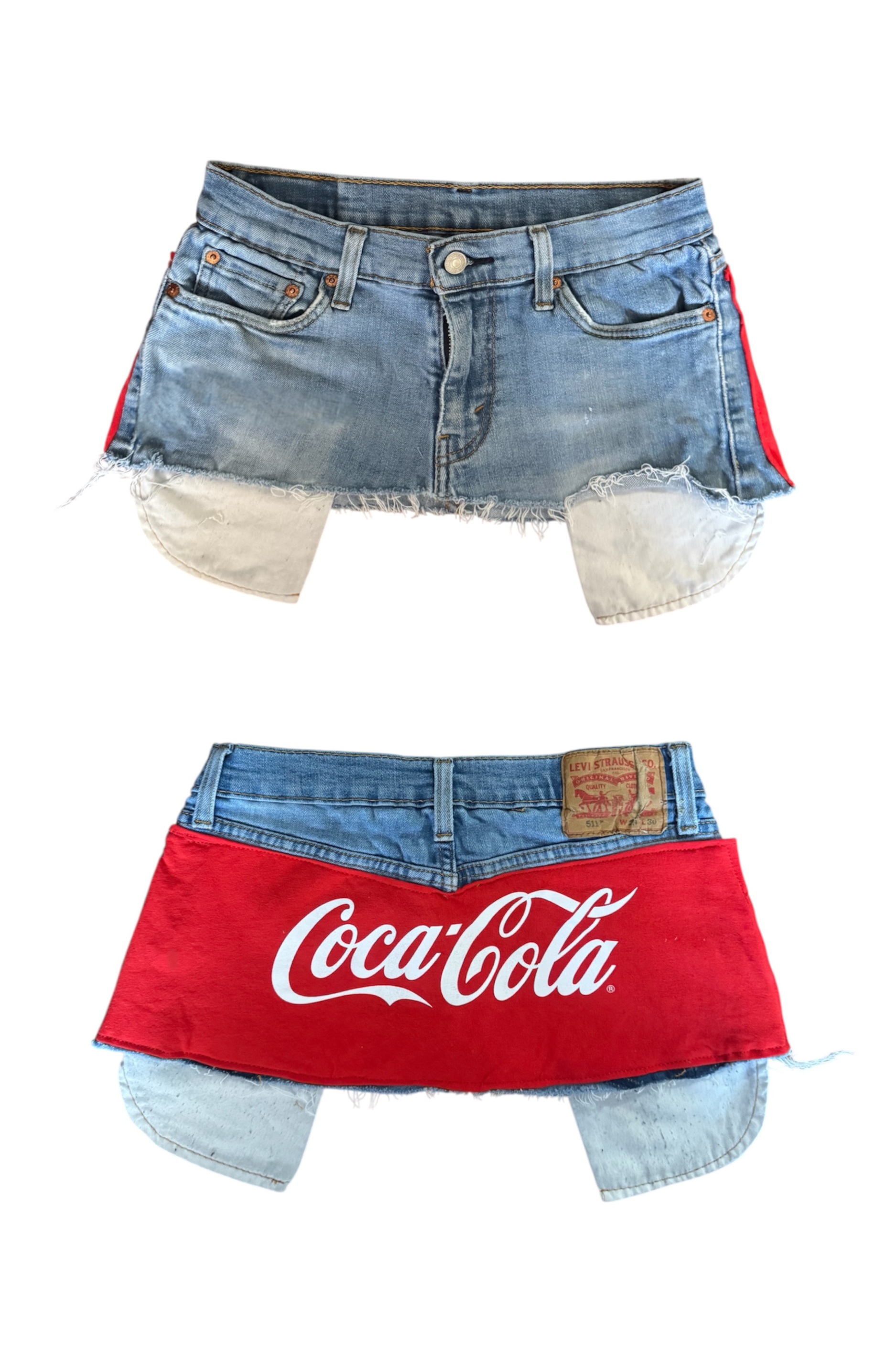 Micro Mini Denim Coca Cola (Size 24)