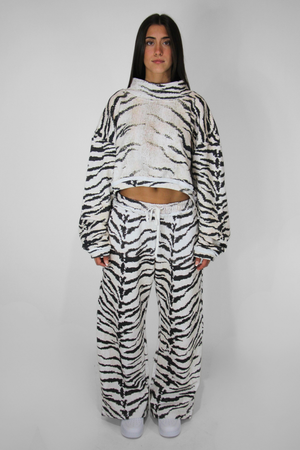 The Zebra Mock Neck French Terry