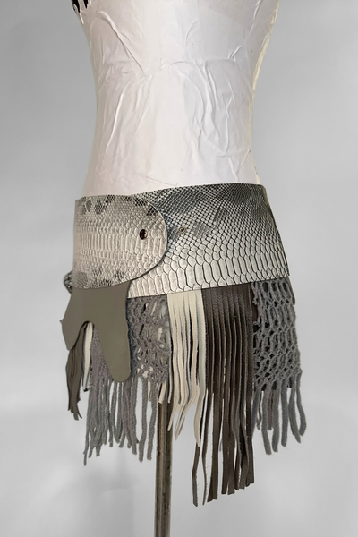 Load image into Gallery viewer, BELTED SKIRT — GRAY VIPER / FROSTBITE
