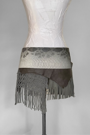 BELTED SKIRT — GRAY VIPER / FROSTBITE