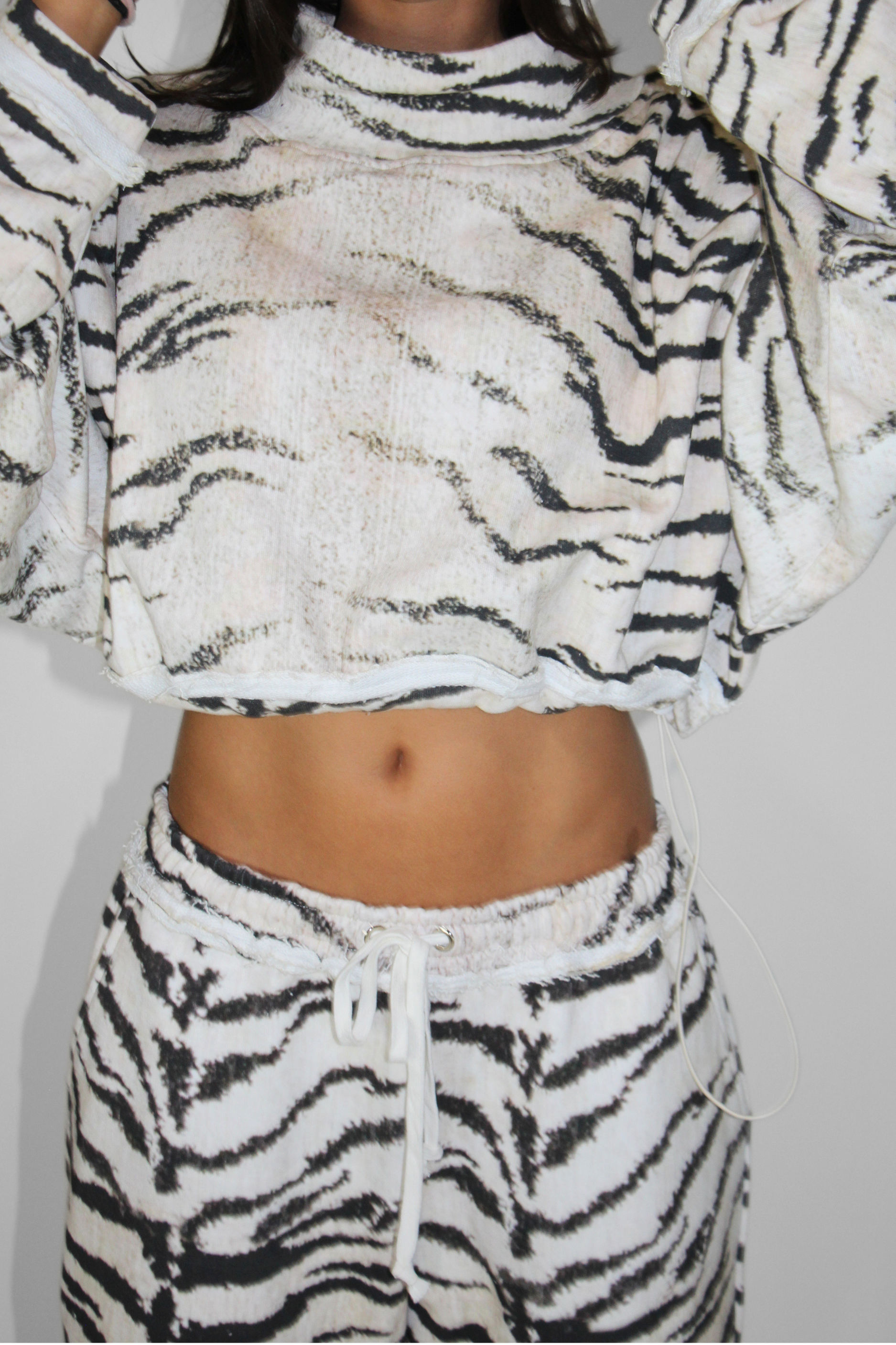 The Zebra Mock Neck French Terry