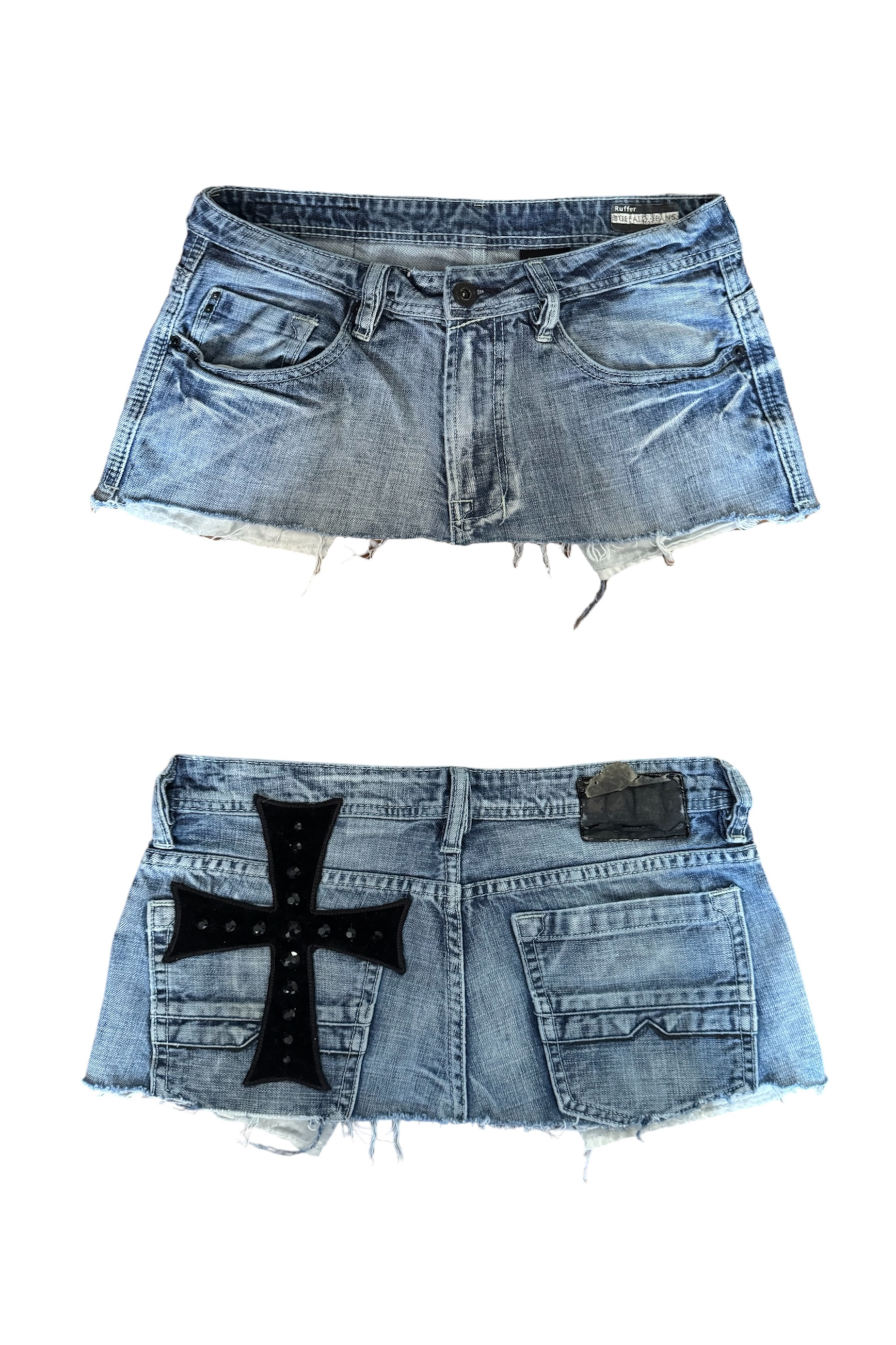 Micro Mini Denim Cross (Size 26)